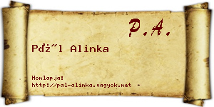 Pál Alinka névjegykártya
